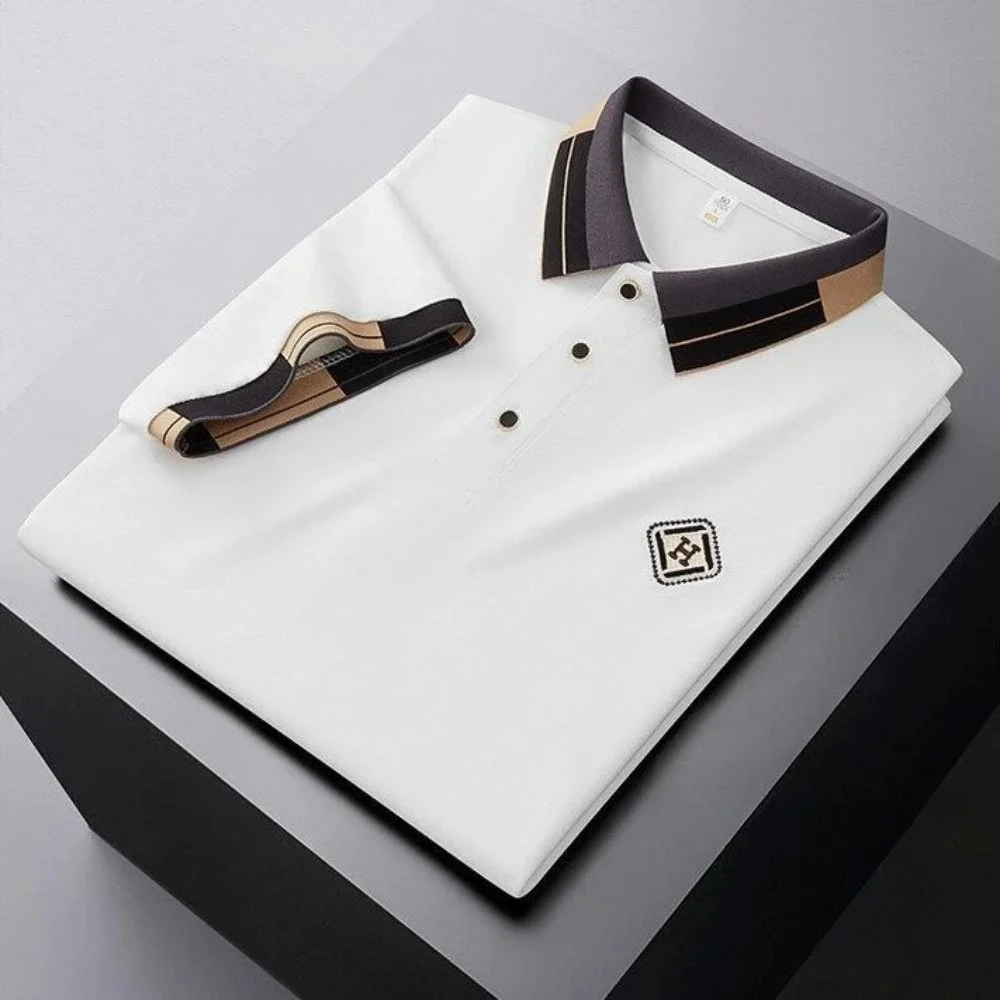 Branded White Polo Men T Shirt